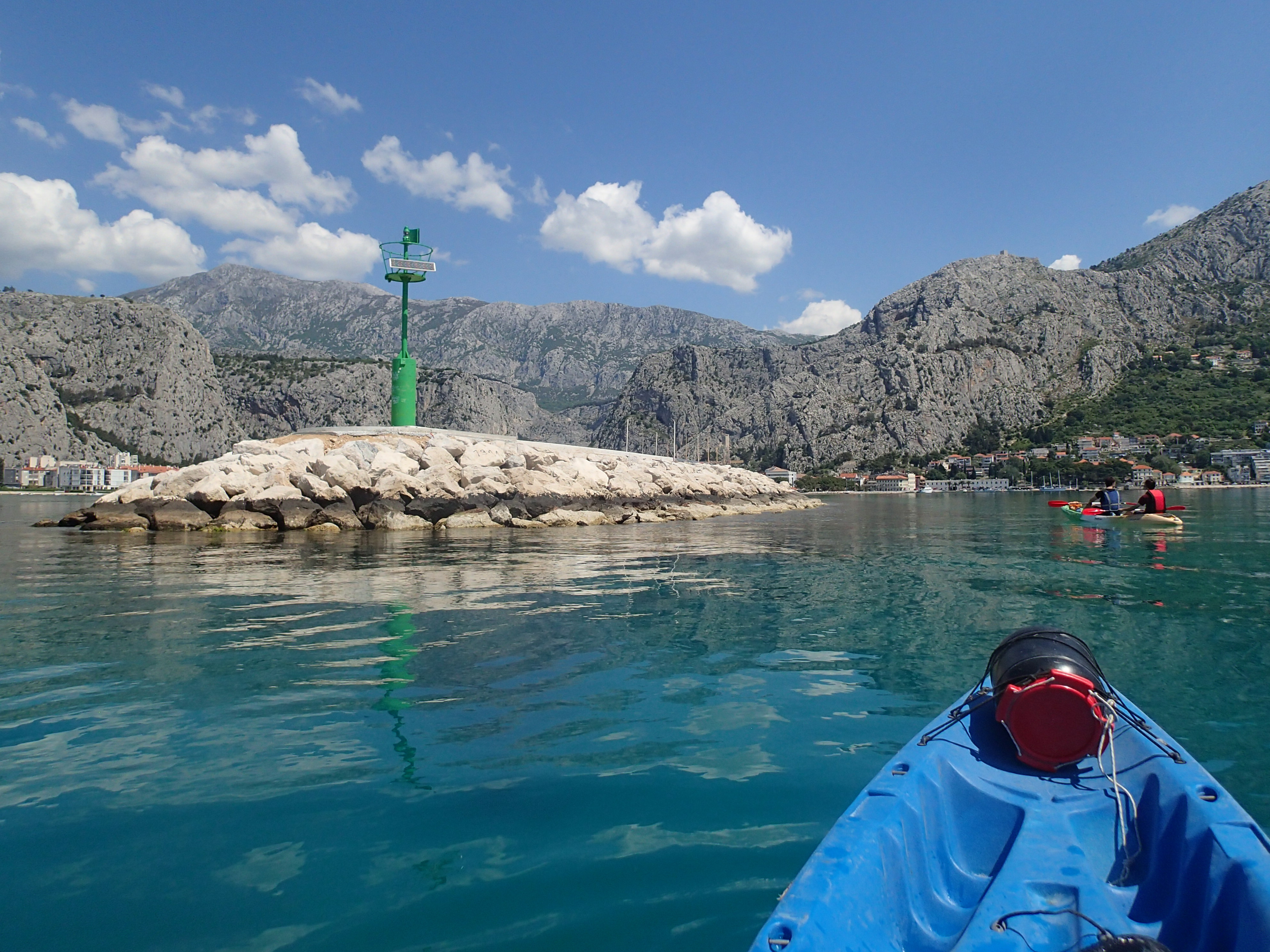 Kayaking from the river to the Sea