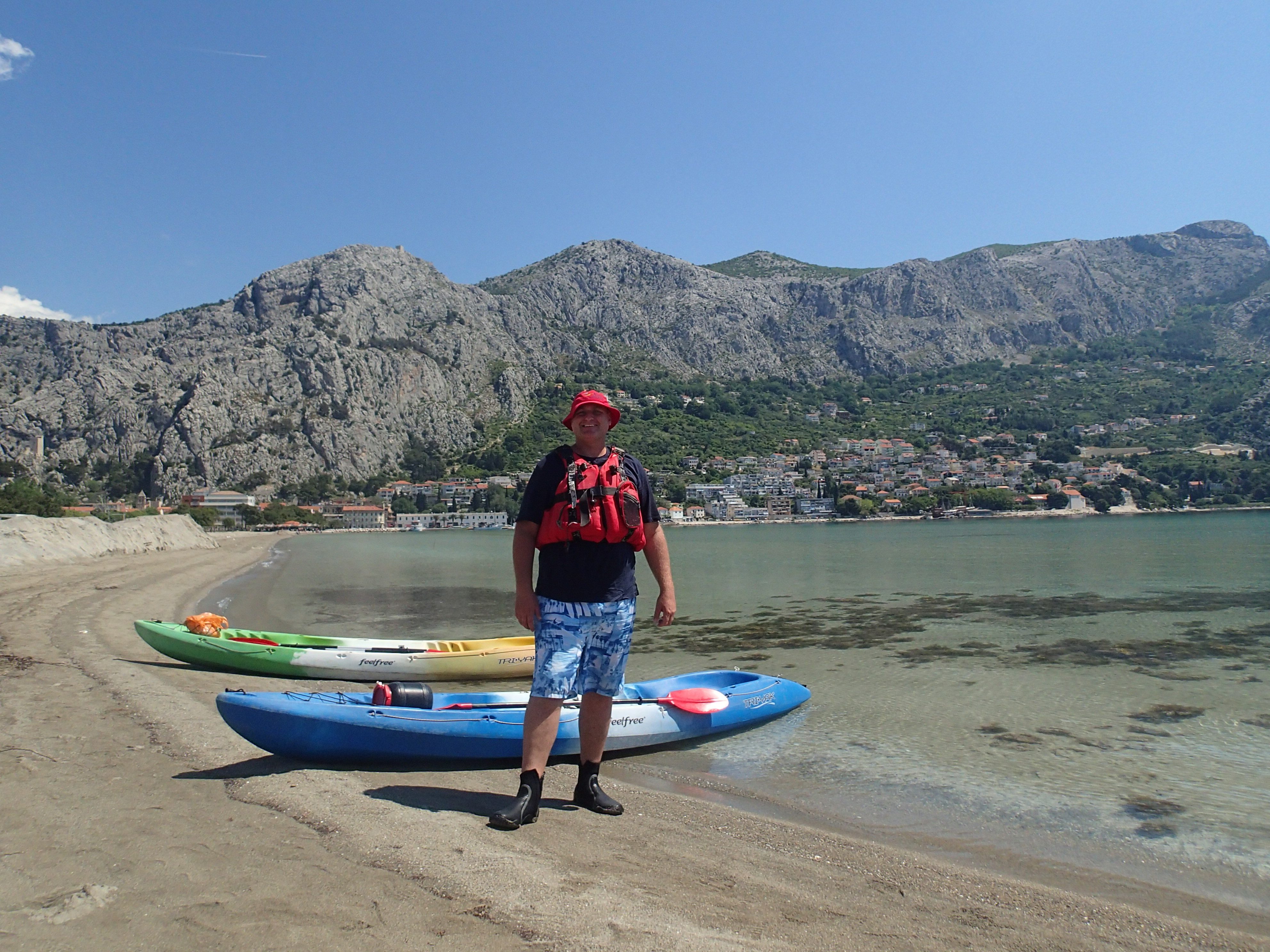 Kayaking from the river to the Sea
