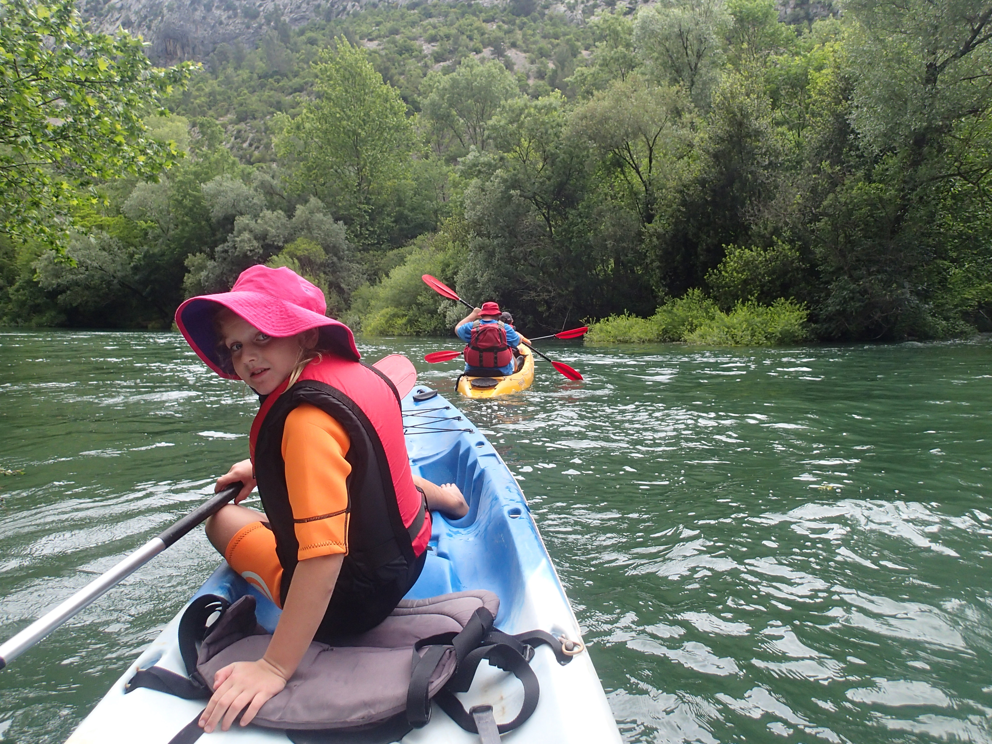 Kayaking from the river to the Sea