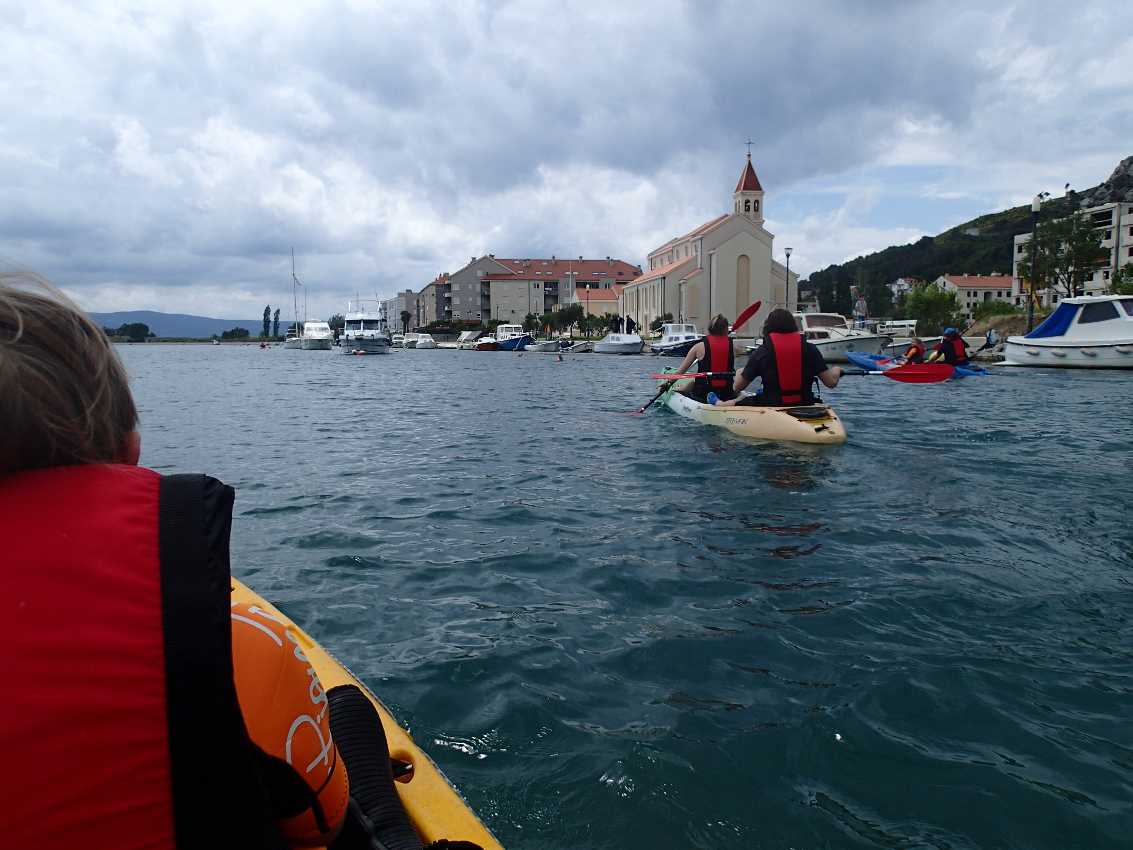 Kayaking from the river to the Sea